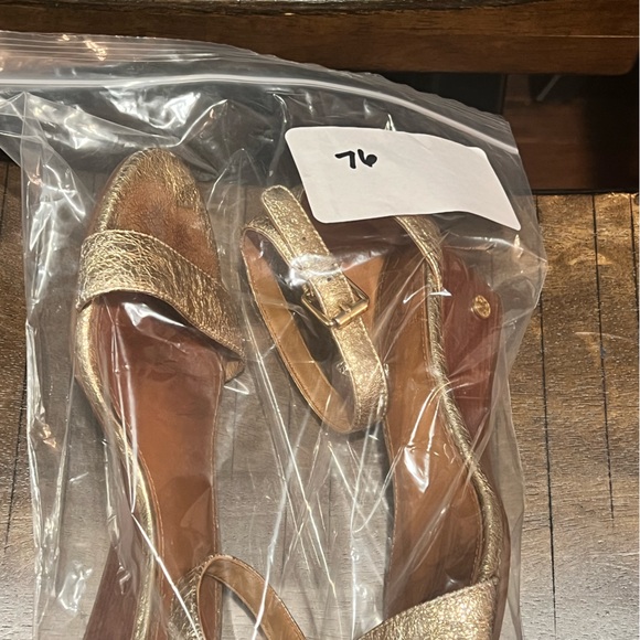 Tory Burch Gold Savannah Wedge Sandal - Picture 10 of 11